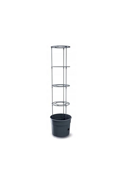 Solplant Ghiveci decorativ pentru rosii, rotund, antracit, 39.2x31.5x153 cm, ...