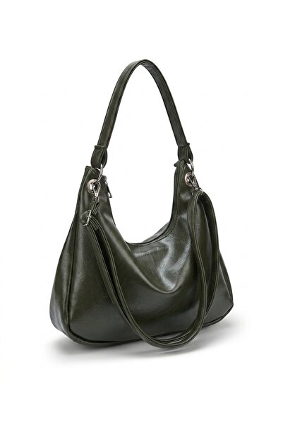 H&D COLLECTİON Women's Shoulder Bag Sofia with 2 Straps, Metal Ring and Clip ...