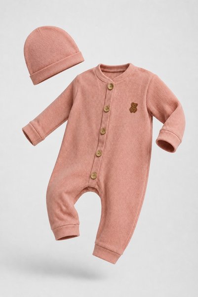 METEOR BABY Girl 7 Boy / Unisex Baby Romper Set Teddy Bear Detailed Buttoned ...