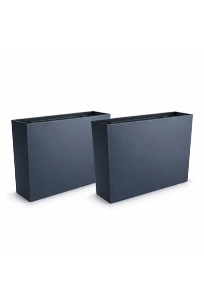 Solplant Set 2 jardiniere decorative, antracit, 58x18x49.8 cm, Urbi Case