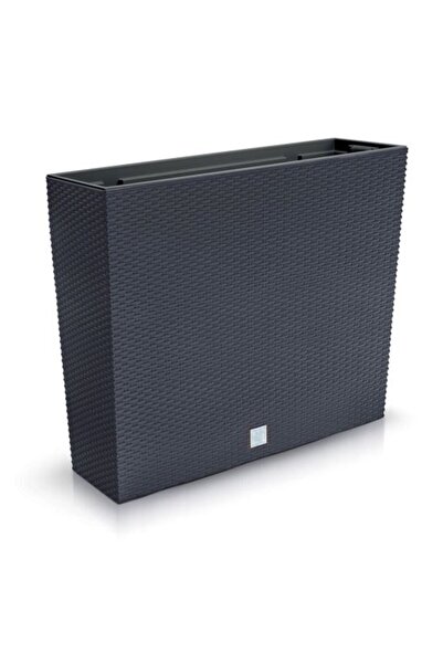 Solplant Jardiniera decorativa, imitatie ratan, antracit, 58x18x49.8 cm, Rato...