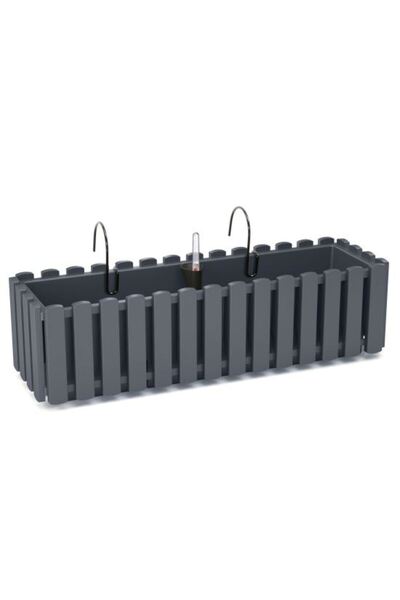 Solplant Jardiniera decorativa, suport metalic, sistem irigare, antracit, 58x...