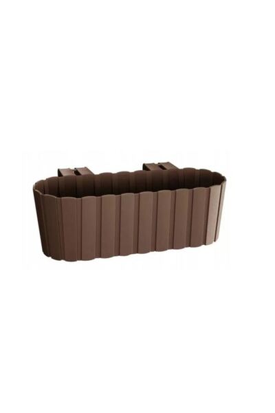 Solplant Jardiniera decorativa, suport plastic, maro, 4.9 L, 38.3x21.2x13 cm,...