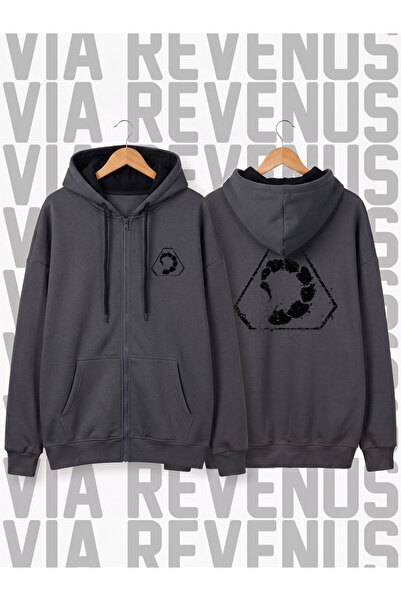 Vordevia Scorpion Printed Unisex Zippered Hooded Sweatshirt Cardigan