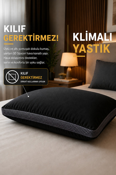 conzaliza Klimalı Fermuarlı Yastık | Kılıf Gerektirmez