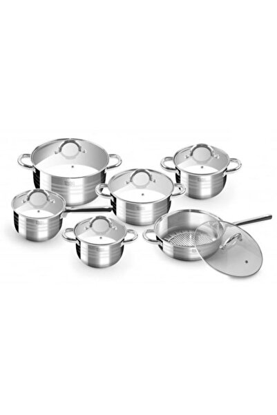 Solplant Set oale cu capac, inox, 12 piese, Perfect Home De Luxe