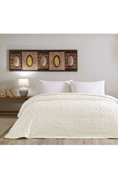 cmn home Kabartma Desenli Yumuşak Battaniye Çift Kişilik Soft Dokulu Modern Y...