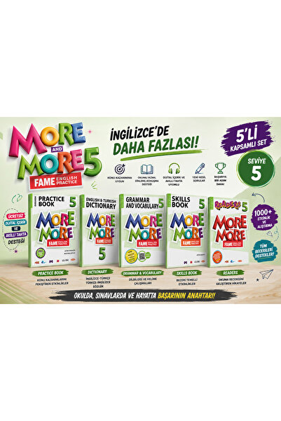 Kurmay Yayınları More And More 5 Fame English Practice 5’li Ingilizce Eğitim ...
