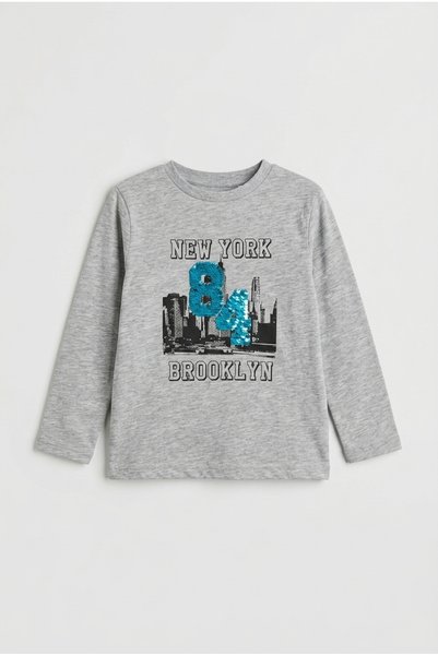 zeyderkids Erkek Çocuk Çift Yönlü Pullu T-Shirt