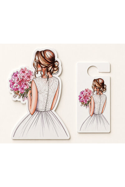 Generic Brand ديكور من الفوم مخصص للعروس العربية مع علاقة باب من الأكريليك - ...