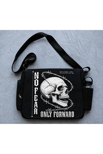 DEEFWEAR Nofear Skeleton torba sa štampanim motivom, unisex kurirska torba, p...