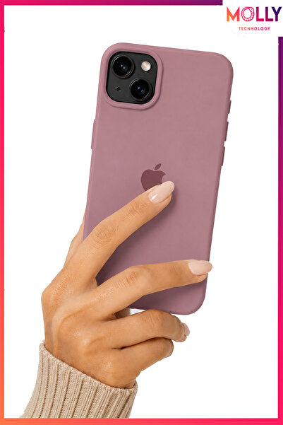Molly iPhone 13/14 İçin Rozalin Soft İçi Kadife Lansman Silikon Kılıf