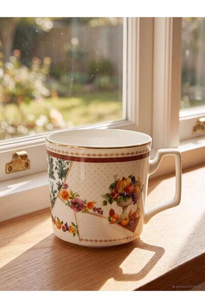 LC Waikiki Mixed Printed Porcelain Mug 340 ml (W6)
