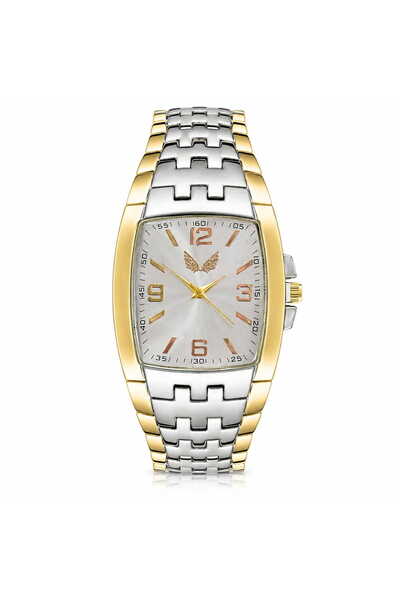 Generic Brand Ceas bărbătesc Ulysses UB60, Argintiu/Auriu, mecanism Quartz