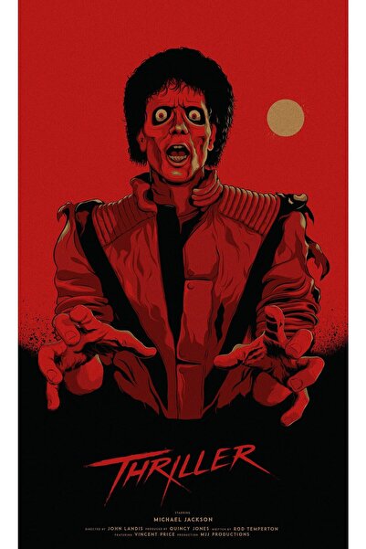 Genel Markalar Micheal Jackson - Thriller Vintage Kraft Poster - 33x48cm