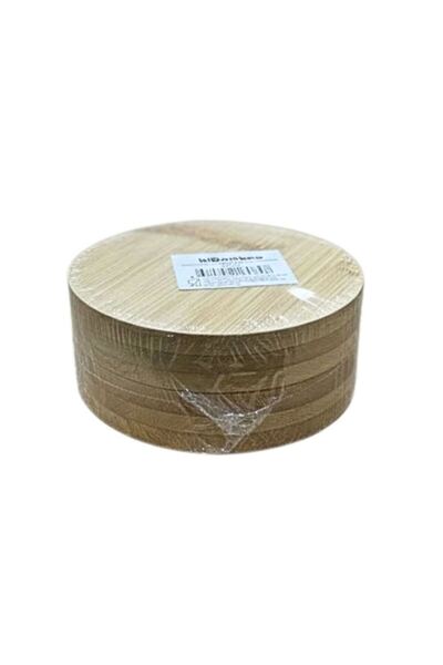 Mestore 6-Piece Round Bamboo Tea Plate