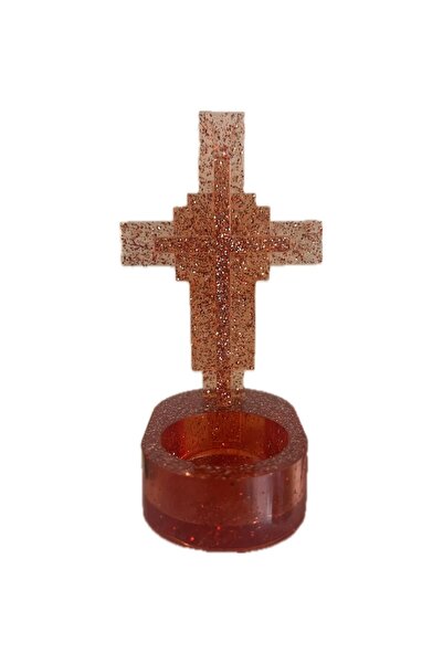Handmade Εποξειδικό σταυροειδές κηροπήγιο για κεριά ρεσό - Χειροποίητο - Ύψος...