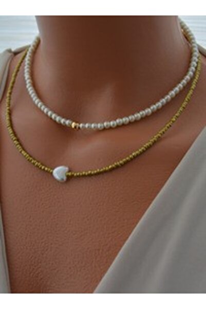 Stoneage Necklace - Gold Color -