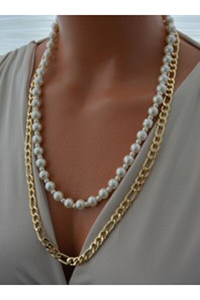 Stoneage Necklace - Gold Color -