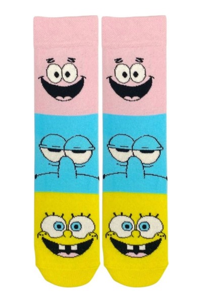 MERTİNWORLD SOCKS Mertinworld Sunger Bob Squidward Patrick Soket Çorap Unisex...