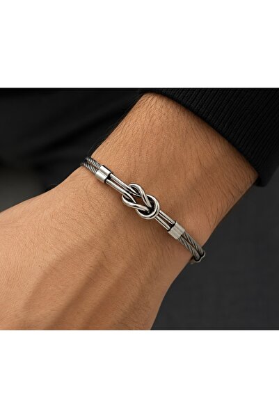 Focus Knot Model Adjustable Gift 316L Steel Men's Bracelet with Box