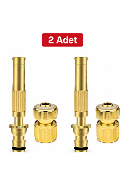 DMAX DMX4198 Metal Tazyikli Hortum Aparatı 2 Adet – Ayarlanabilir Sulama ve Y...