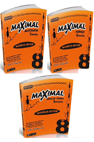 Artı Zeka Yayınları 8. Sınıf Maximal Türkçe + Matematik + İnkılap Fasikül Seti