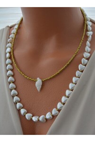 Stoneage Necklace - Gold Color -