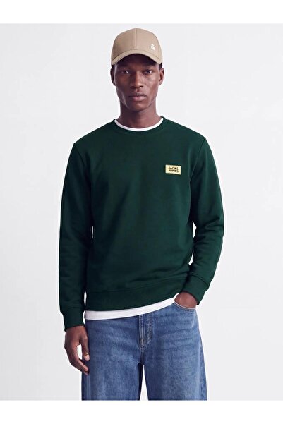 Jack & Jones Jack Jones Jjrush Sweat Crew Neck Sn Erkek Yeşil Sweatshirt