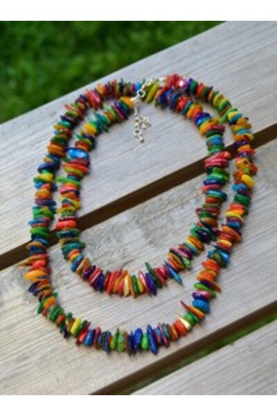Stoneage Natural Stone (Abundance) Summer Necklace - Multicolored -