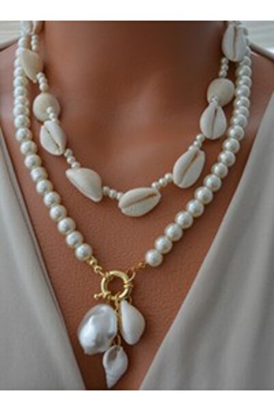 Stoneage Necklace - Gold Color -