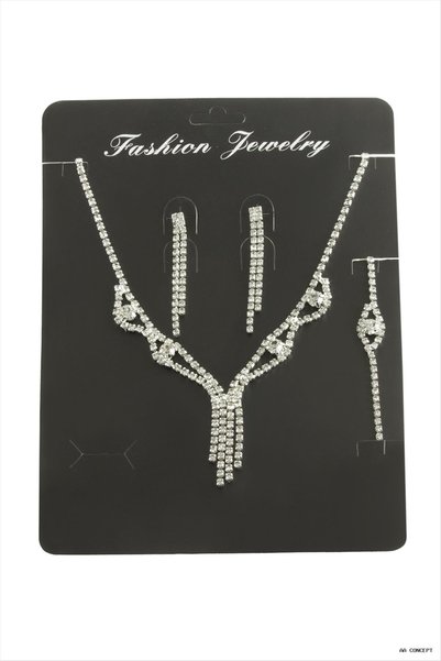 ZERO LAND Concepta Pendant with Stone Set (04452) Silver Color