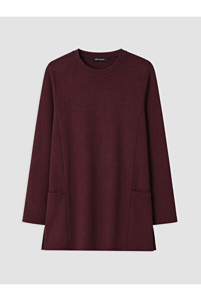 LC Waikiki Mürdüm Bisiklet Yaka Soft Touch Kadın Tunik