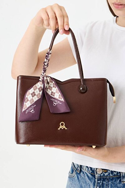 H&D COLLECTİON Multi-Compartment Shoulder Bag with Scarf Detail 🎀