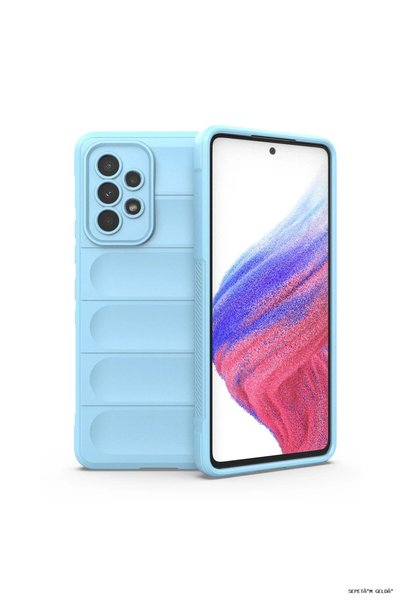New Face حافظة SPT-GLD لهاتف Galaxy A73 5G من السيليكون المثالي - (21541) أزر...