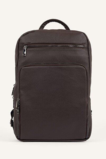 DeFacto Men's Multi-Pocket Faux Leather Backpack I7875Axns