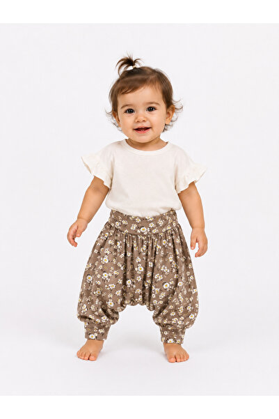 Oz Baby Girl's Shalwar Trousers Cotton Patterned Seasonal Comfortable Cut