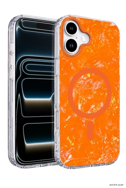 ONEGIF Spt-Gld iPhone 16 Mila Wave Magsafe Cover (21754) - Orange