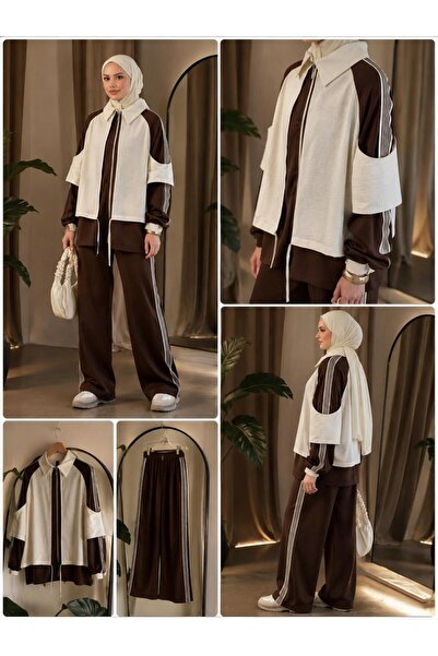 Rose Design Boutique GARNİLİ ŞERİTLİ İKİLİ ŞIK VE RAHAT TAKIM
