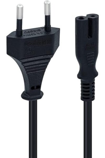 Yıldızan ylz shop PS3 / PS4 / PS5 / XBox Series S-X Uyumlu Güç Kablosu 1.5 Metre 2Pin Güç Kablosu Projeksiyon