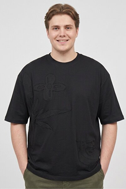 Highlander Men Crew Neck Short Sleeve Plain T-Shirt, Black