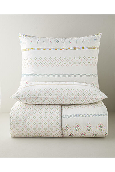 English Home Etamine Blooms Pamuklu Çift Kişilik Nevresim Seti 200x220 cm Pembe