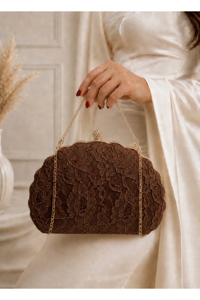 Famels Lace Bag, Oyster Bag / French Lace Bag, Stylish and High-Quality Eveni...