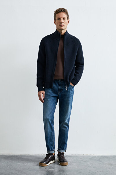 Lufian Ardan Men's Cardigan Navy Blue