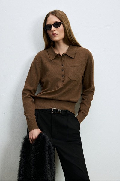Lufian Laura Women's Sweater Light Brown