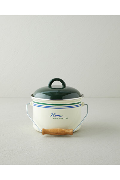 English Home With Love Enamel Bakraç 16 cm Green
