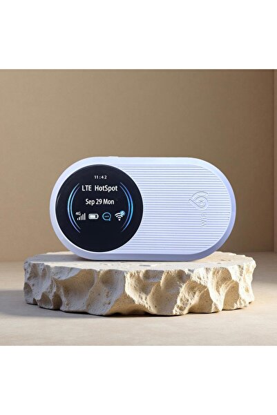 Apera M10 Pro 4G LTE Taşınabilir Cep Wi-Fi 6 Modem Router - Renkli LCD Ekranlı Mobil Hotspot SIM Kartlı
