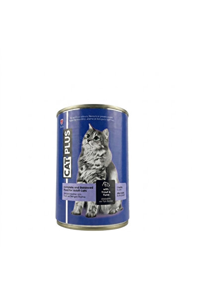Cat Plus كات بلس معلبات طعام رطب قطع السلمون المرقط والتونة في الجيلي للقطط ا...