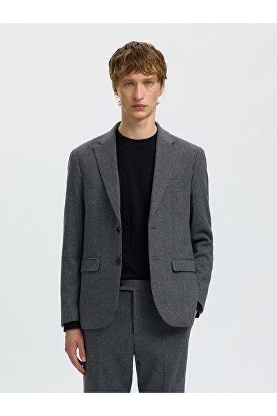 SELECTED Blazer Karierter Wollgemisch