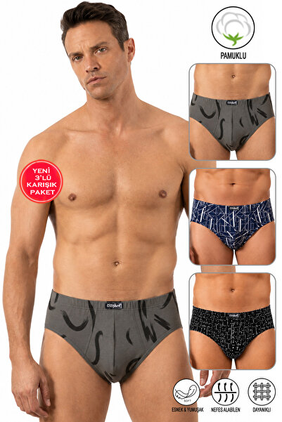 ÖZKAN underwear Özkan 11170 3-Pack Men's Premium Fabric Modal Cotton Lycra Fl...